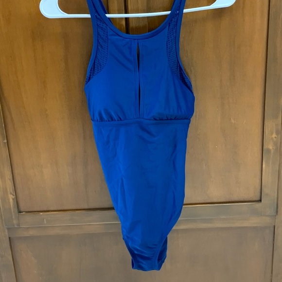 Skechers Other - Skechers one piece swimsuit royal blue cut outs small